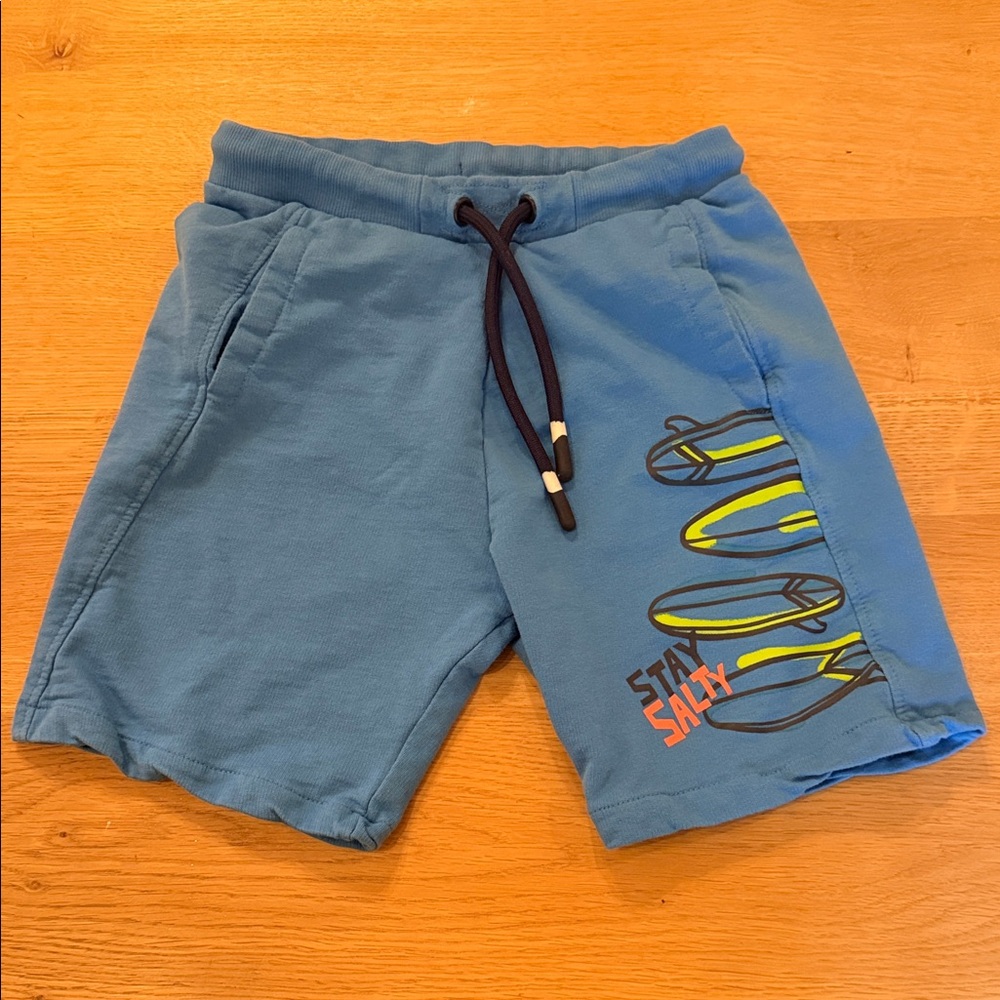 Boboli Boys' Blue Surfboard Graphic Pull-On Shorts Size 7